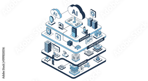 Isometric AI Cloud Computing and Data Management Infrastructure.
