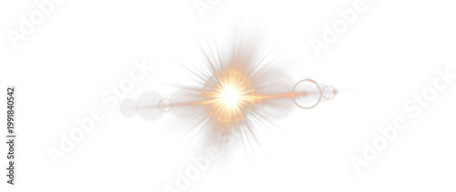 Glowing sunlight PNG with bright circular radiance