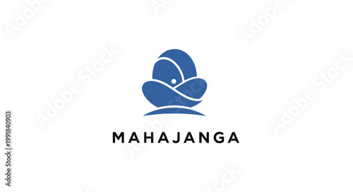 Elegant Blue Logo Design for the Mahajanga Brand Identity.