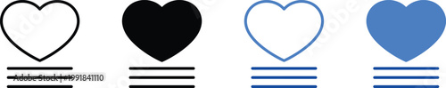 Visualizing business growth strategy heart shapes representing stages of development