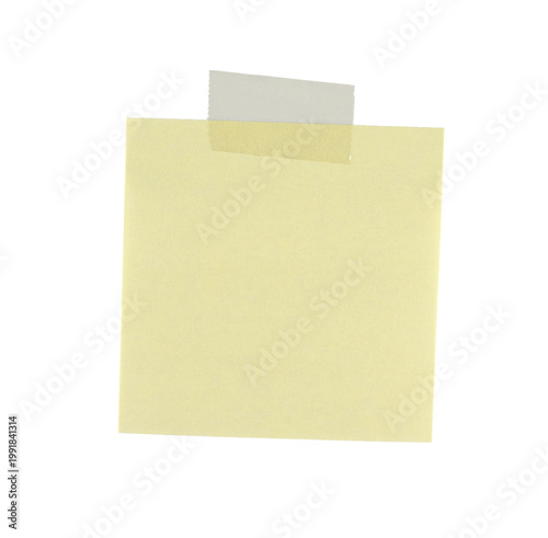 Nota o memo de color amarillo con cinta adhesiva
