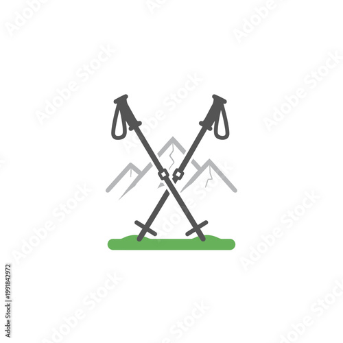 Crampons for ice climbing gear.