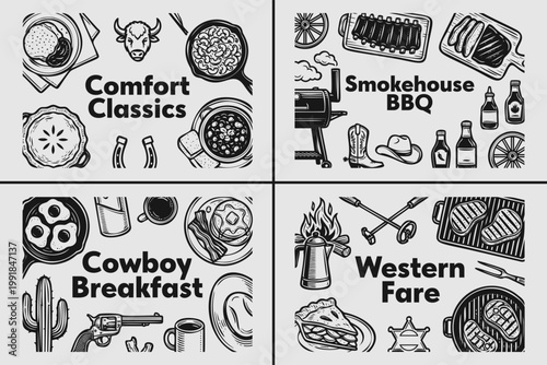 Country Kitchen Branding for Smokehouse and Breakfast Marketing