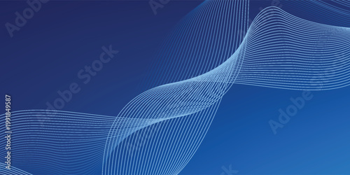 Gradient blue abstract background with a soft curve and smooth lighting.