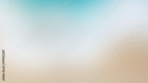 Bild auf Leinwand Blurred gradient desktop wallpaper with soft blue and beige tones