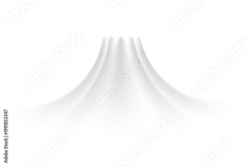 Fresh air flow with dynamic wave effect. Cool breeze movement isolated on white background. Clean wind stream for modern design projects. Realistic vector illustration.