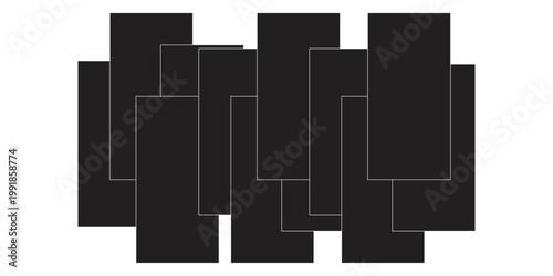 Set of empty photo frames compositions. Realistic polaroid photo template. Template of mood board. Vector illustration.