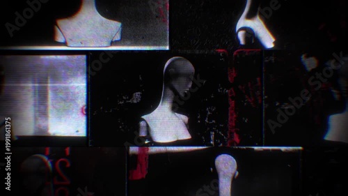 Flickering noisy grunge style film reel effect loop.
