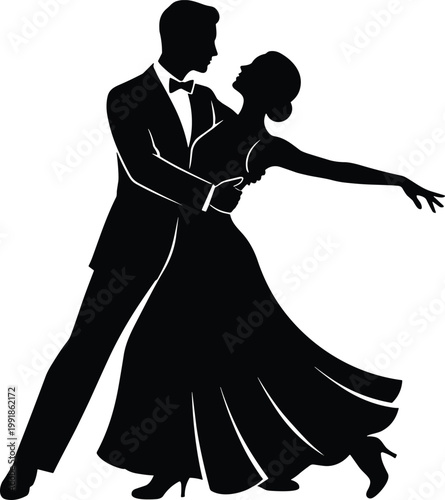 dance, couple, silhouette, ballroom, romance, elegant, waltz, tango, love, graceful, movement, passion, partnership, performance, wedding, classic, style, music, night, art