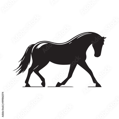 horse silhouette vector