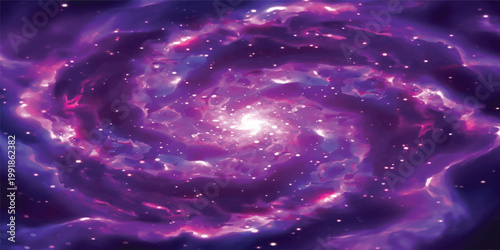 An abstract outer space background features a deep blue nebula and bright starfield illustration, capturing a dark fantasy cosmos filled with glowing galaxy light and celestial dust