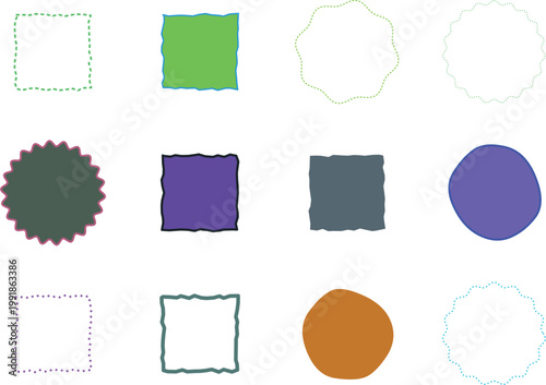 Abstract Shapes Set Presentation: Diverse Vector Art elements for Graphic Design Projects & Geometric Backgrounds in Business, Education, Infographics & Creative Marketing Material - Illustration for
