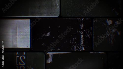 Flickering noisy grunge style film reel effect loop.
