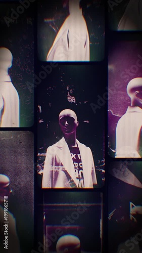 Flickering noisy grunge style film reel effect loop.
