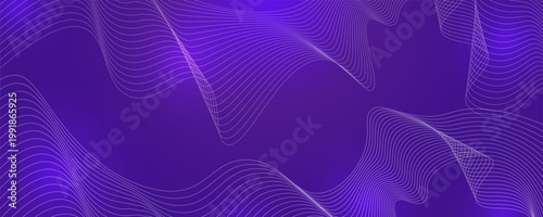 Abstract wave line background. Smooth flowing curves create modern dynamic composition with soft gradient feel