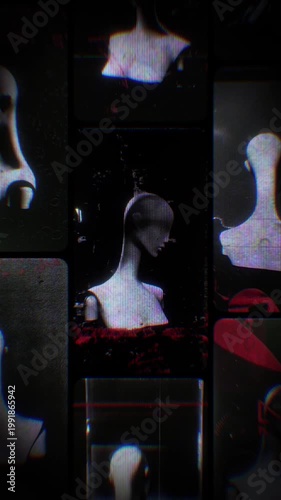 Flickering noisy grunge style film reel effect loop.
