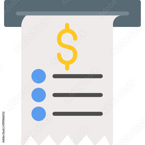 Bill Icon Vector Element