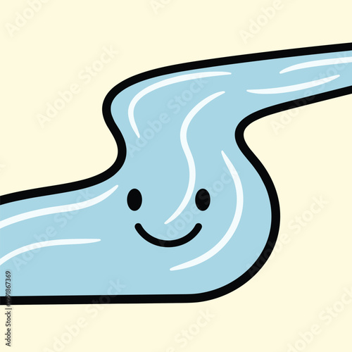 Smiling Cartoon Sperm Cell Illustration.