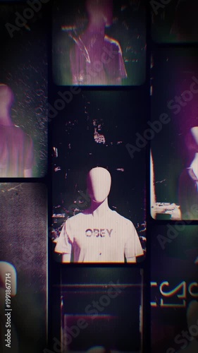 Flickering noisy grunge style film reel effect loop.
