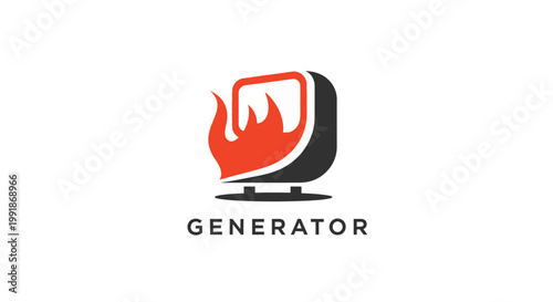 Fiery Generator Logo - Power, Energy, and Innovative Design Concept.