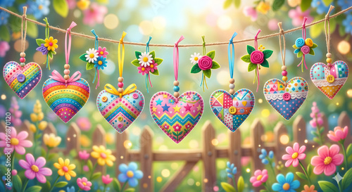 Hiasan Hati Lucu Bergaya Kartun