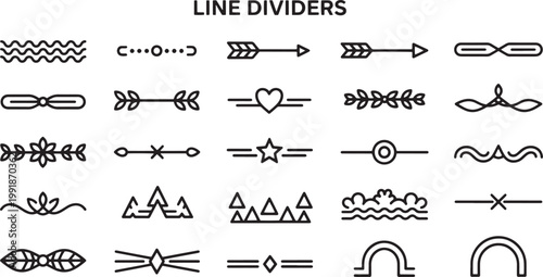 Collection of various line dividers.