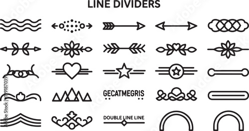 Collection of various line dividers.