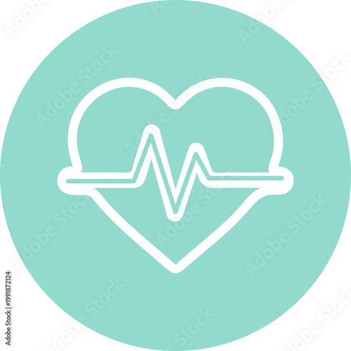 Heartbeat Pulse Medical Icon
