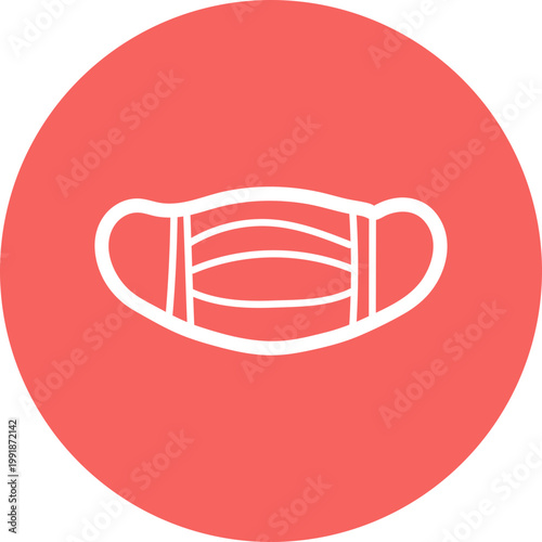 Medical Face Mask Icon Vector