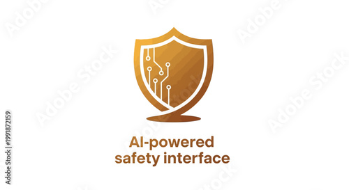 Free Download Golden Shield Emblem with Circuitry Representing Digital Security. - GFXLoad