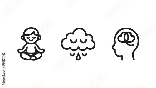 Meditating Person Achieving Mental Clarity With Calm Brainstorm For Wellness Concepts