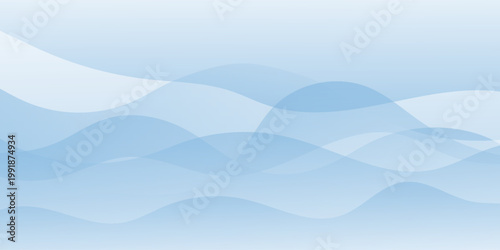 Abstract blue wave background with smooth gradients and minimal design.