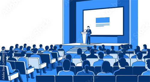 Business presentation in a conference room.