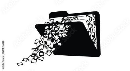file folder with papers spilling out chaos