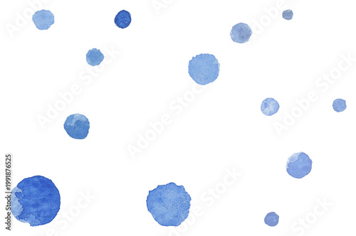 Fotografie Blue watercolor dots pattern