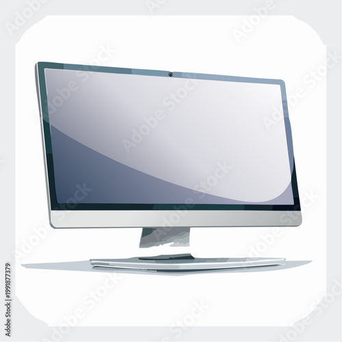 Ein schlanker, moderner Computer-Monitor 