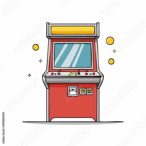 Retro Arcade Game Machine