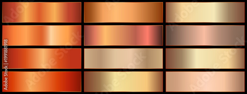 Bild auf Leinwand premium royal bronze gradients swatch palette