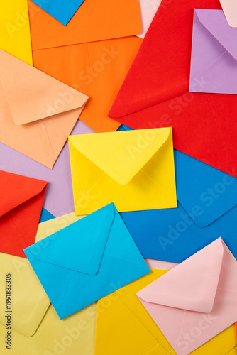 colorful envelopes background
