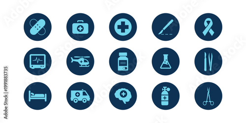 Medical and Healthcare Icon Set