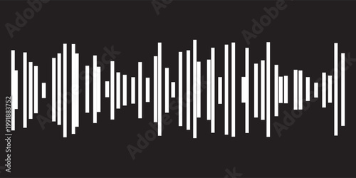 sound waves isolated on white and black background. Sound waves vector icon . vector illustration.