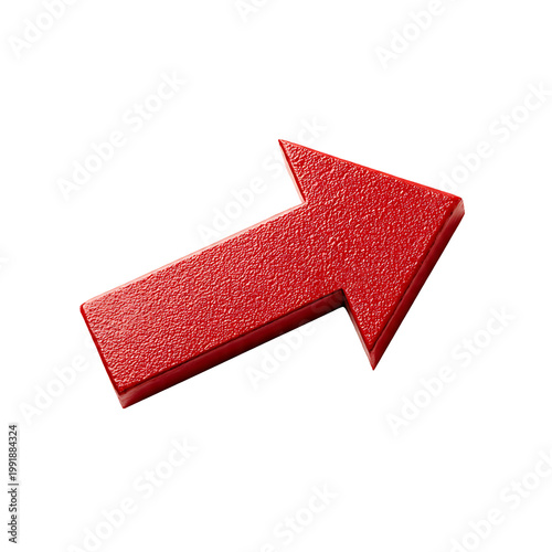 A striking red arrow points boldly upward, suggesting progress, direction, and forward momentum. A vibrant visual to guide the viewer toward a specific goal. PNG Transparent Background