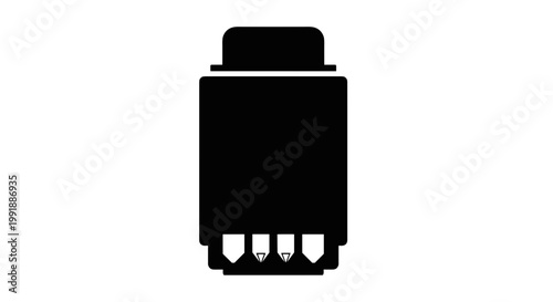 Black Electrical Plug Connector.