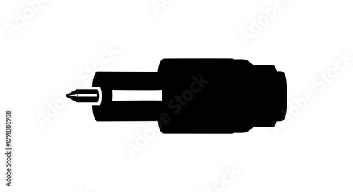 Black pen nib writing instrument.