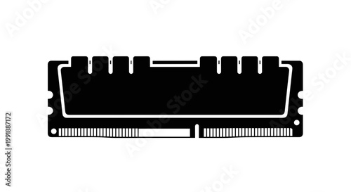 Computer RAM Module Closeup.