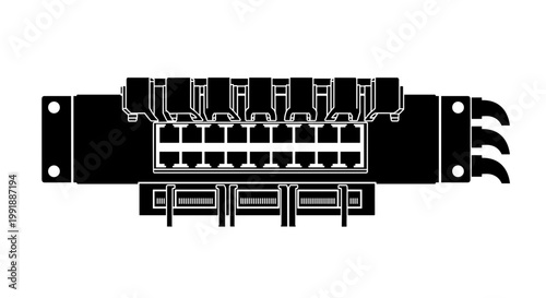 Electric connector closeup view.