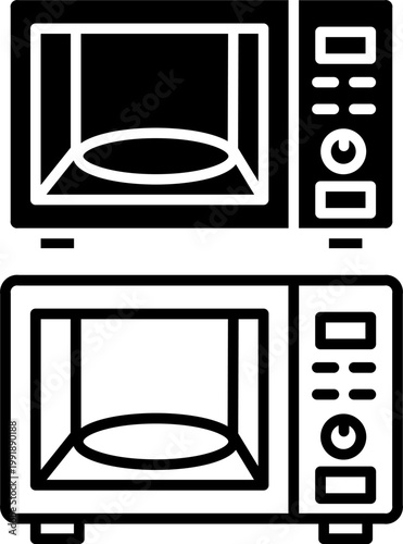 Microwave Oven Kitchen Appliance Icon