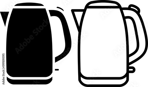 Electric Kettle Kitchen Appliance Icon