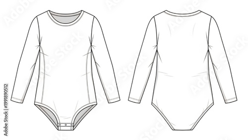 Baby onesie illustration shows front and back views clearly