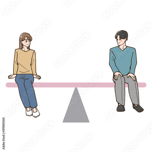 パートナーシップ・権利の平等・シーソー